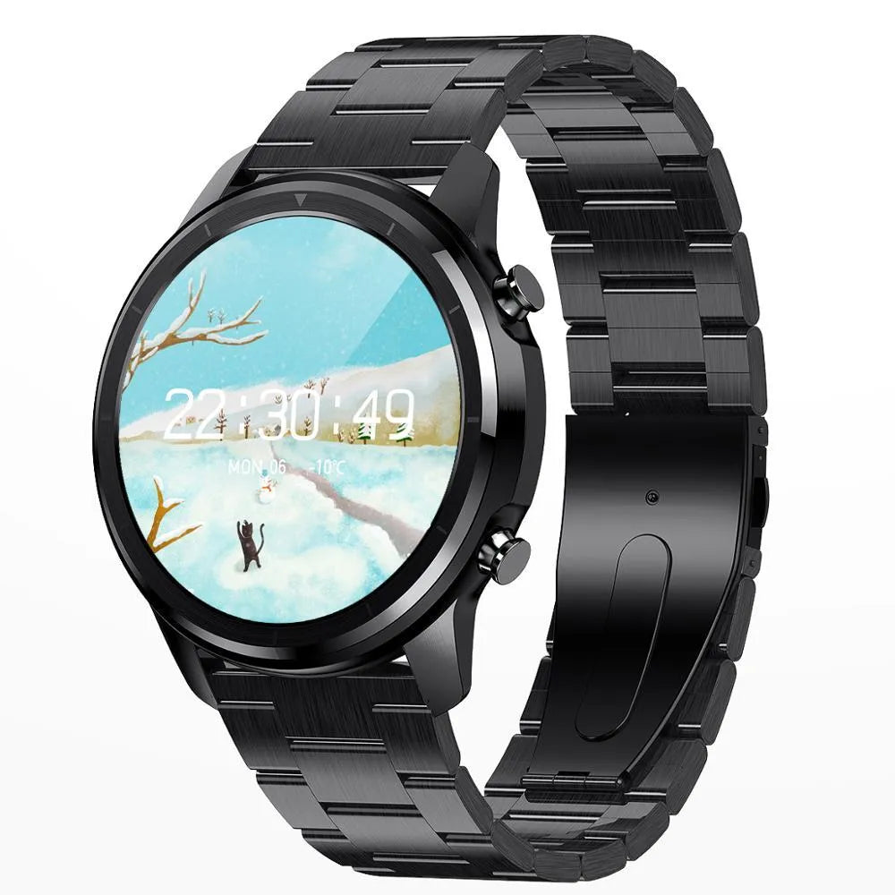 LEMFO LF26 smart bracelet with 1.3-inch screen showing touch and button controls