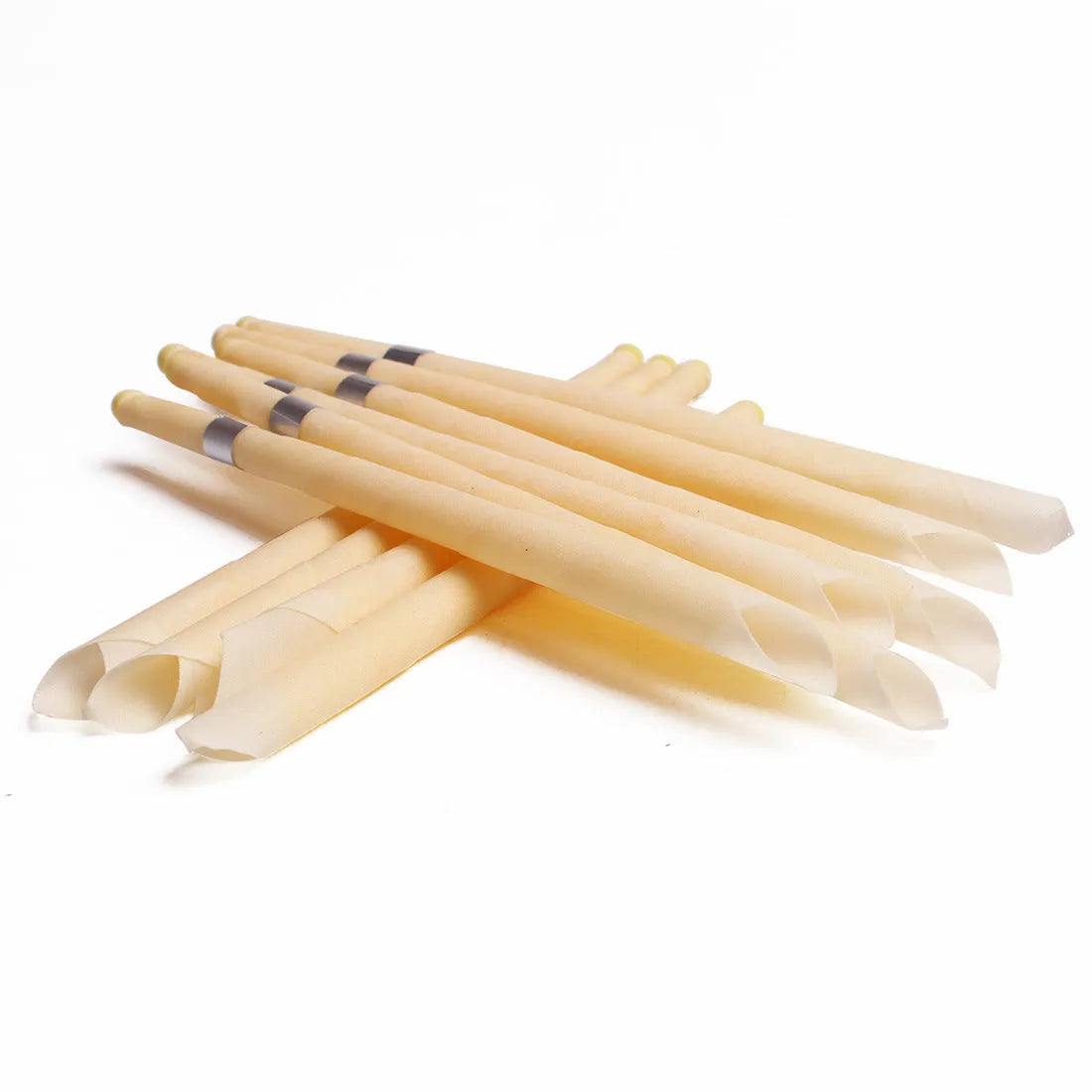 Natural beeswax ear candle 23.5cm with conical design for ear wax removal and aromatherapy.
