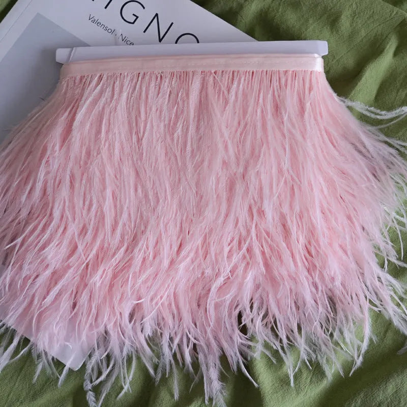 Decorative feather cloth strip DIY trim 10-15cm wide in multiple colours for clothing crafts