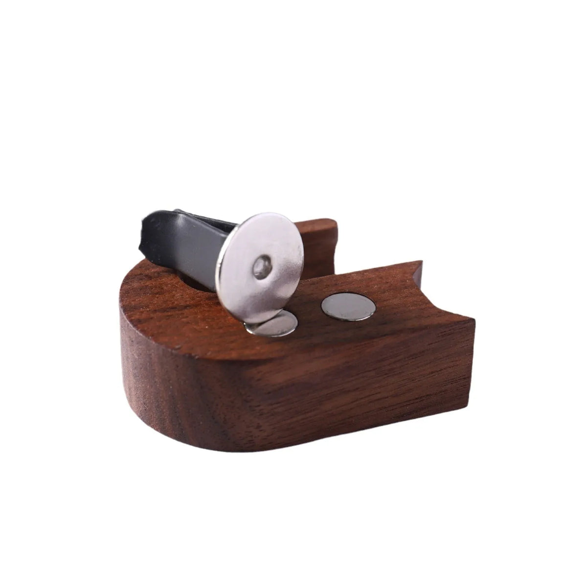 Wooden cat-shaped car vent vase in black walnut or beech with magnet or clip mount for centre console decoration