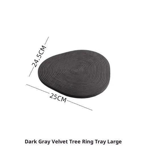 Flannel tree wheel jewellery display stand with rotating design, small size 12x11.5cm, black colour