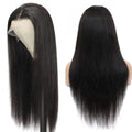 Straight human hair wig 13x4 lace front hand woven star style for ladies