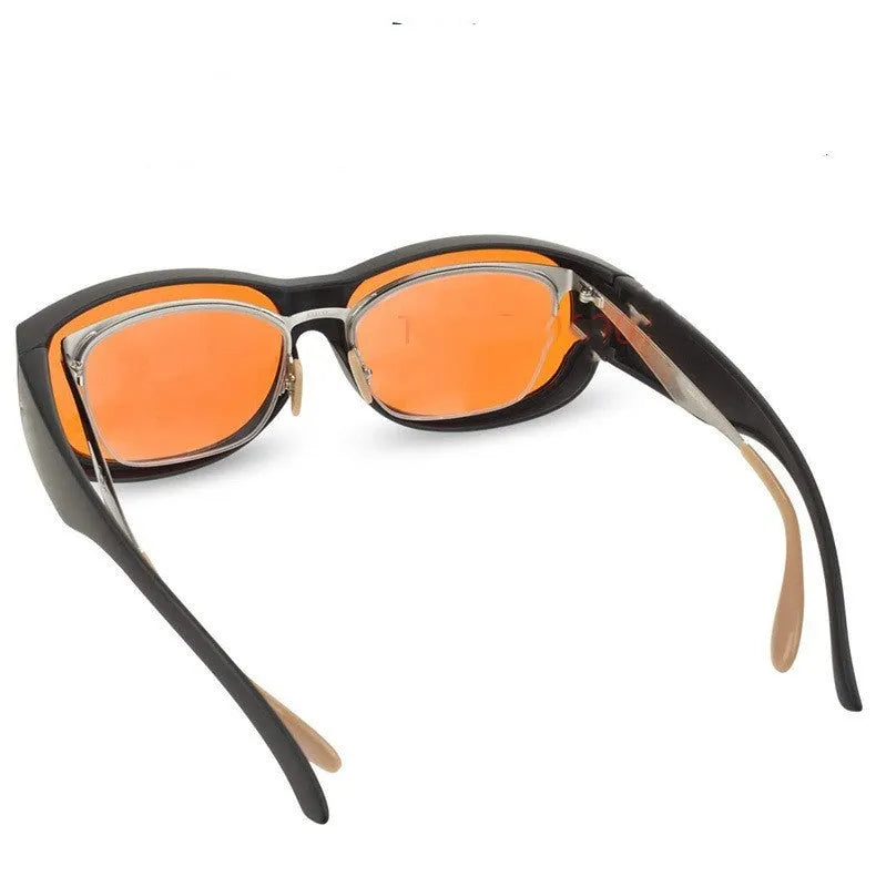 Anti-blue light glasses with PC frame and PRO lens blocking 99% blue light, available in Circle colour