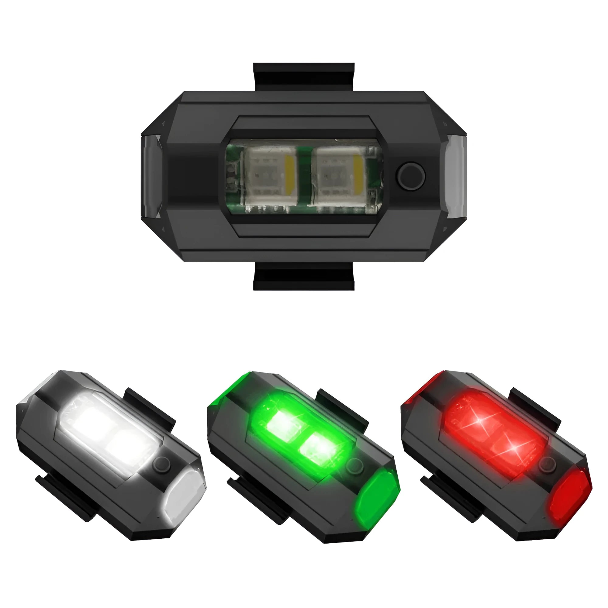Drone strobe light with 7 colour signal indicator, Type-C cable, fixing tapes and ring belt mounting accessories