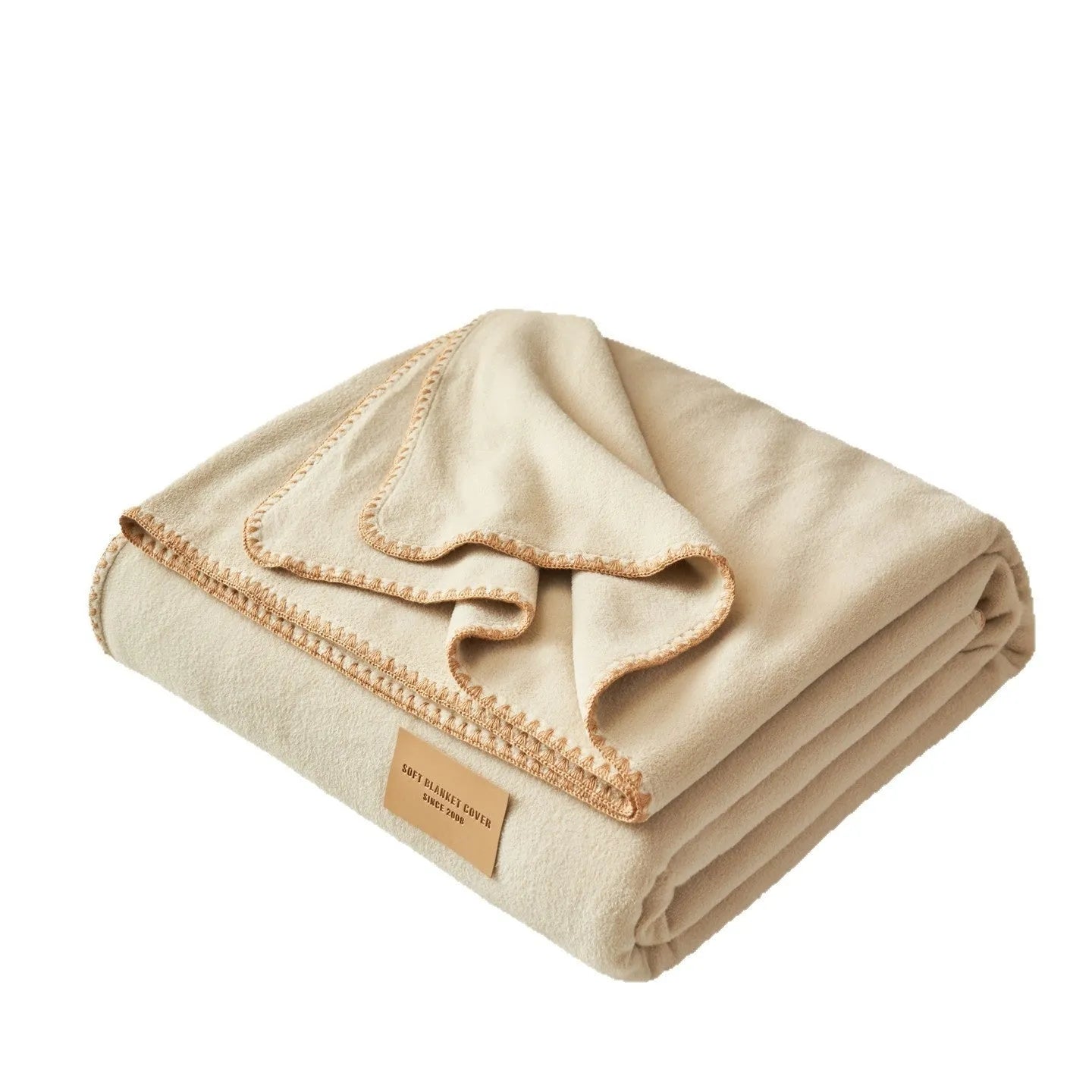 Alpaca fleecefiber blanket in solid colour, Class A soft polyester, thickened warm leg covering