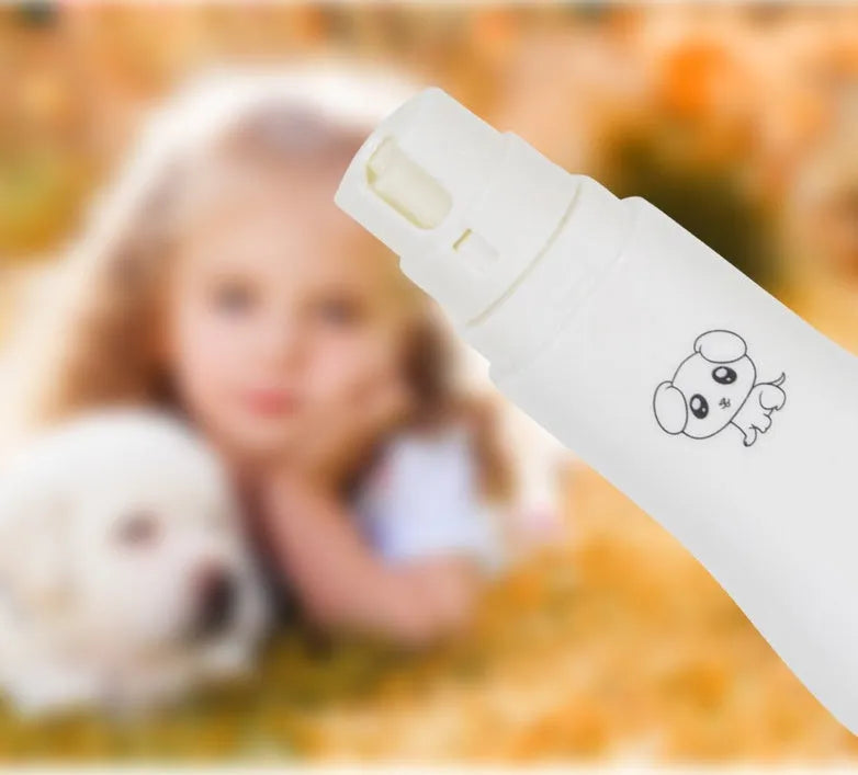 Electric pet nail polisher 13.5cm by 3.5cm battery-powered pink white