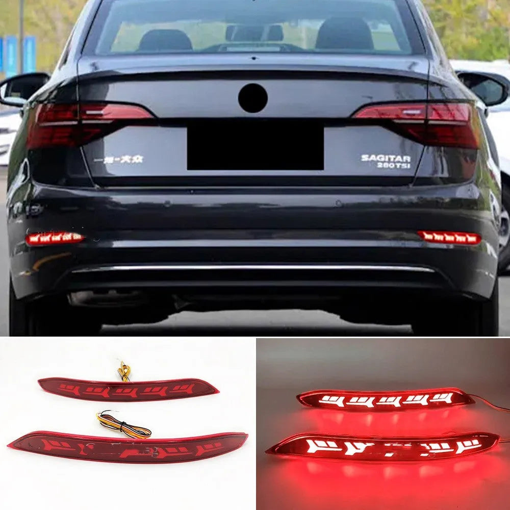 Volkswagen Sagitar rear bumper LED light with flowing water effect for 2019-2021 models.
