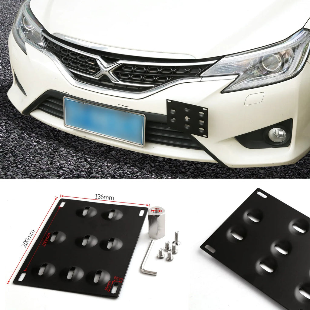 American licence plate frame trailer hook for car modification with metal construction