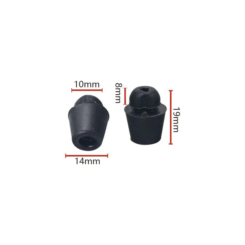 10 rubber automobile buckle damping clips in colour X16 for vehicle boot compartment shock absorption