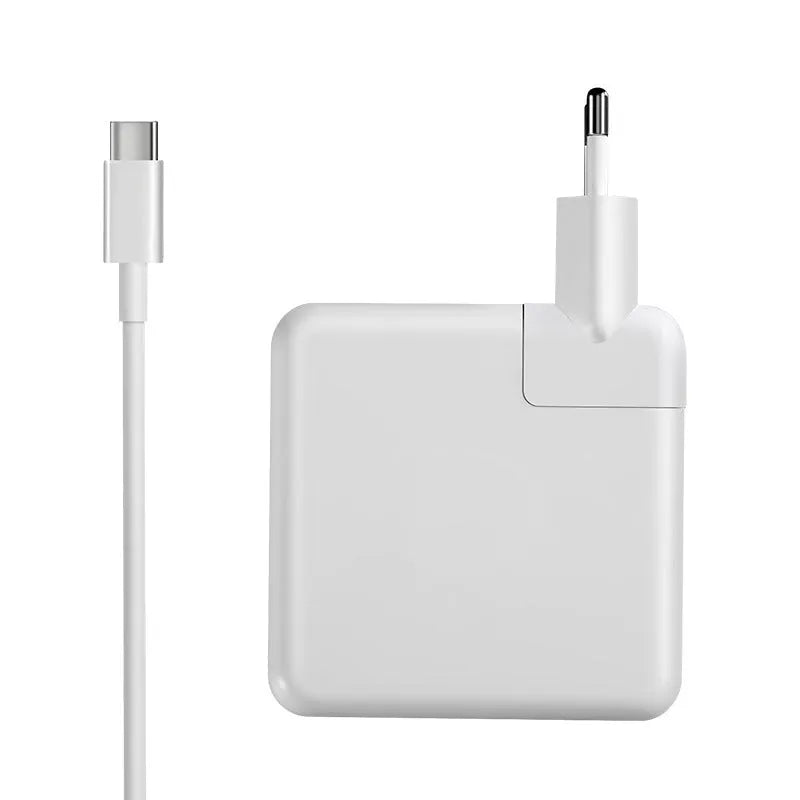 61W laptop power adapter charger with 2m C to C cable and multiple plug options
