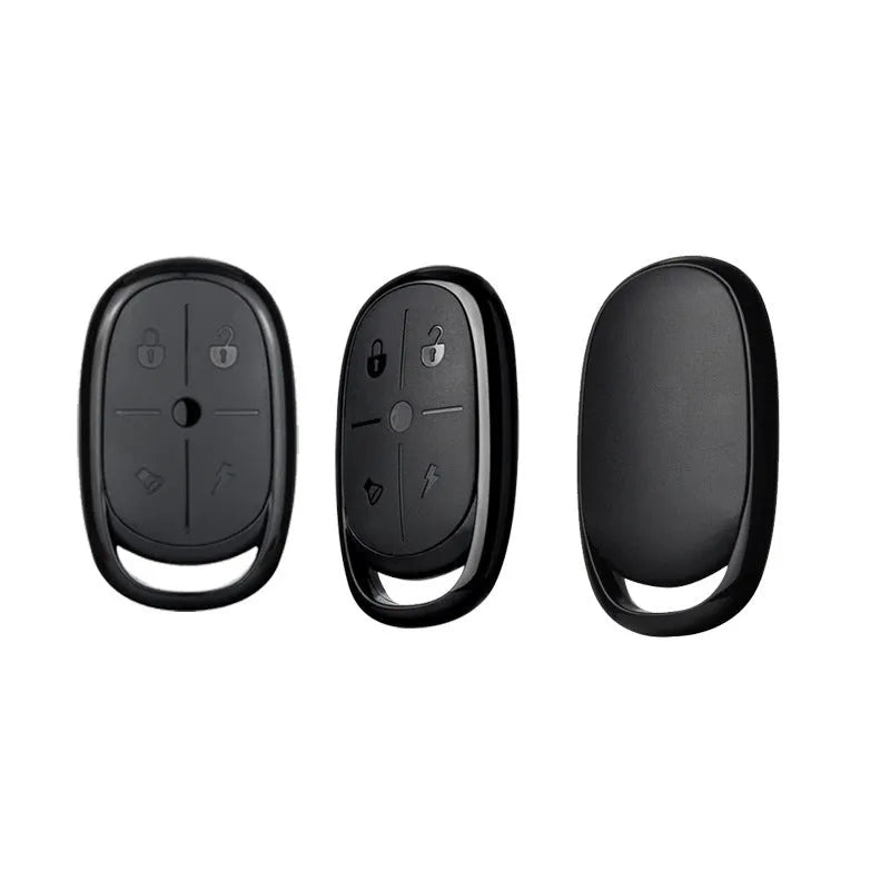 Compact black ABS wireless copy remote control with buttons for electric car gates.