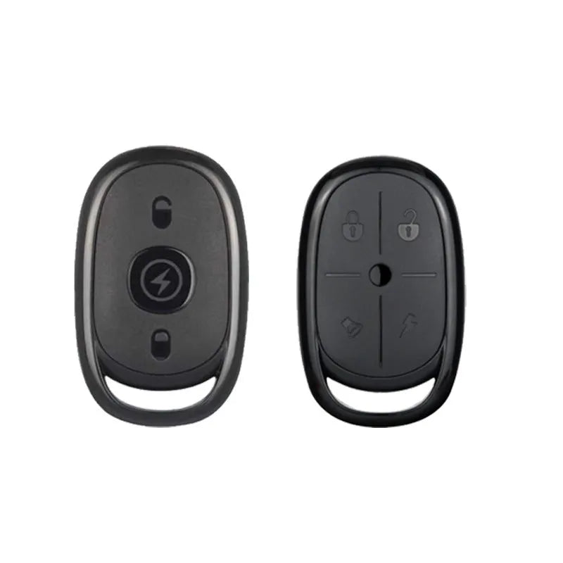 Compact black ABS wireless copy remote control with buttons for electric car gates.