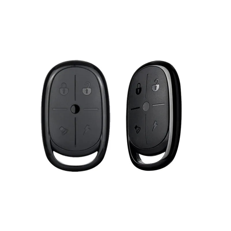 Compact black ABS wireless copy remote control with buttons for electric car gates.
