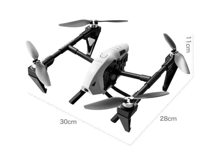 Alloy KS66 UAV drone with remote control and accessories including spare propellers and storage bag