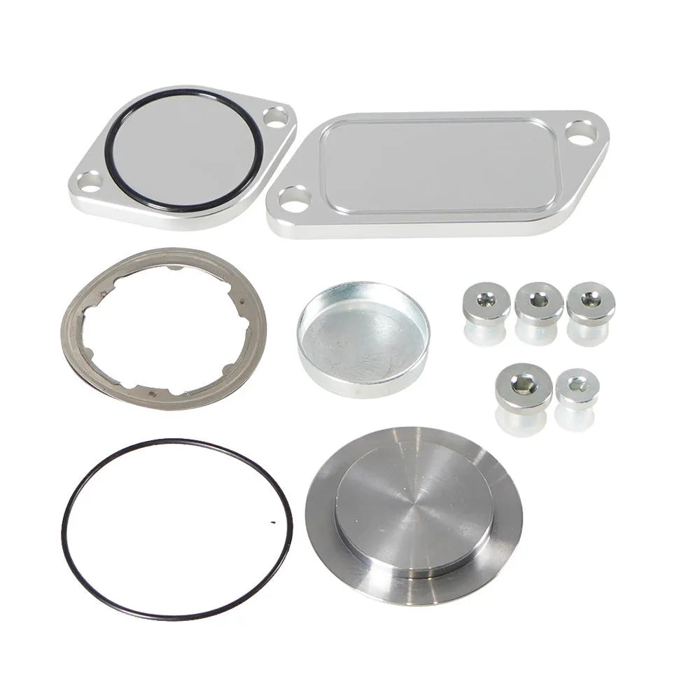 Silver aluminium alloy valve cover for automotive EGR cooler exhaust gas recirculation systems