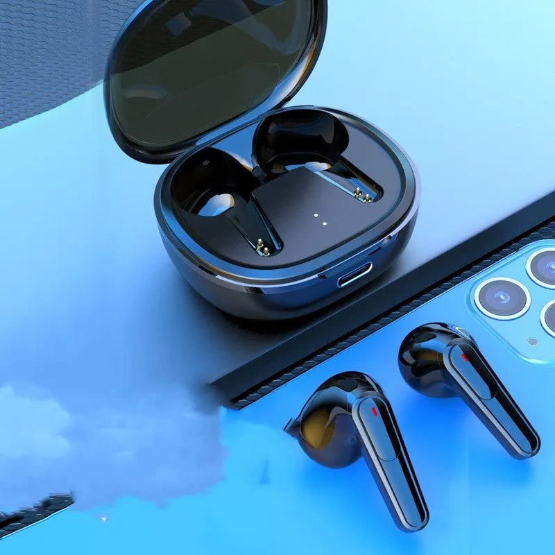 Black PRO30 Bluetooth in-ear headset with noise reduction feature