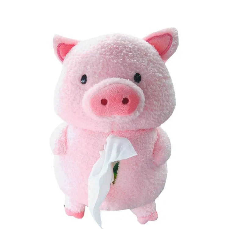 Cartoon lamb plush car tissue box for automobile and household decoration