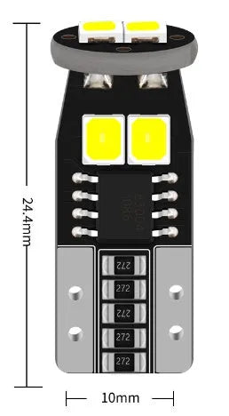 Compact 10mm white car licence plate reading light with fibre glass board construction