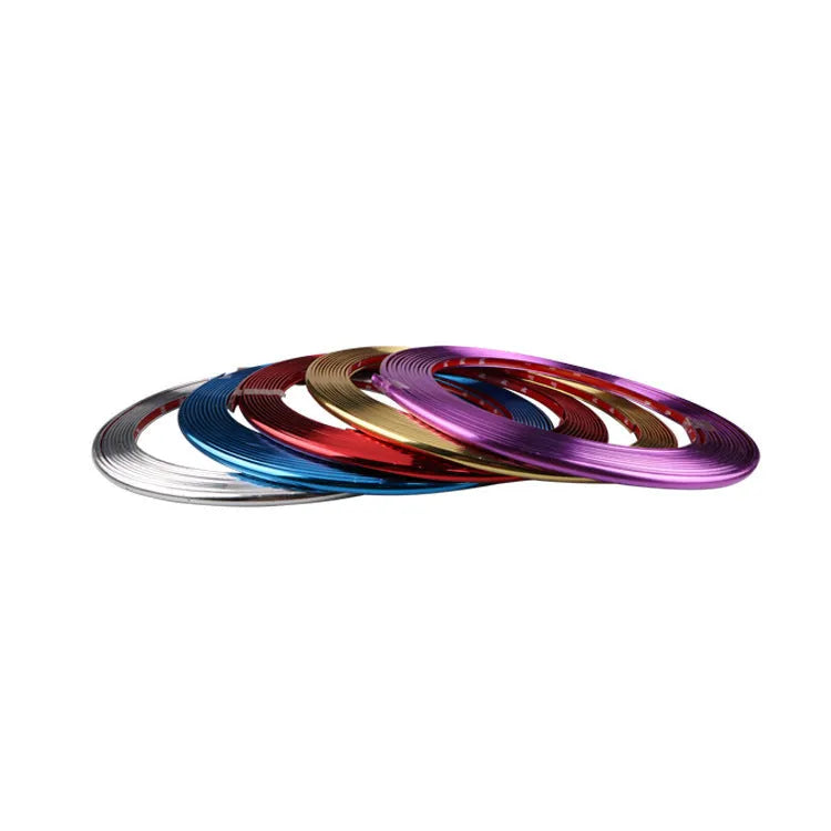 Electroplated purple PVC wheel hub trim circle guard for car wheel protection and decoration