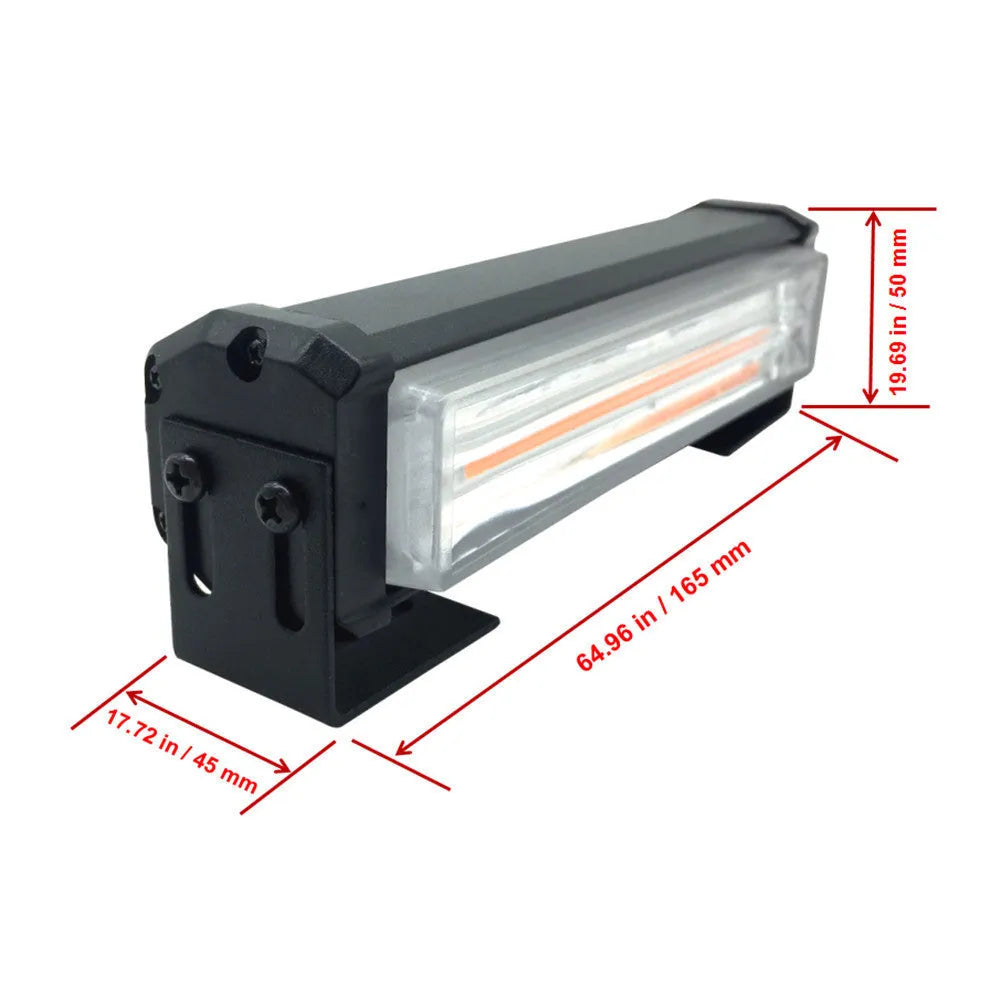 Yellow Drag Two Middle Net vehicle strobe light with aluminium alloy housing and 160mm dimensions
