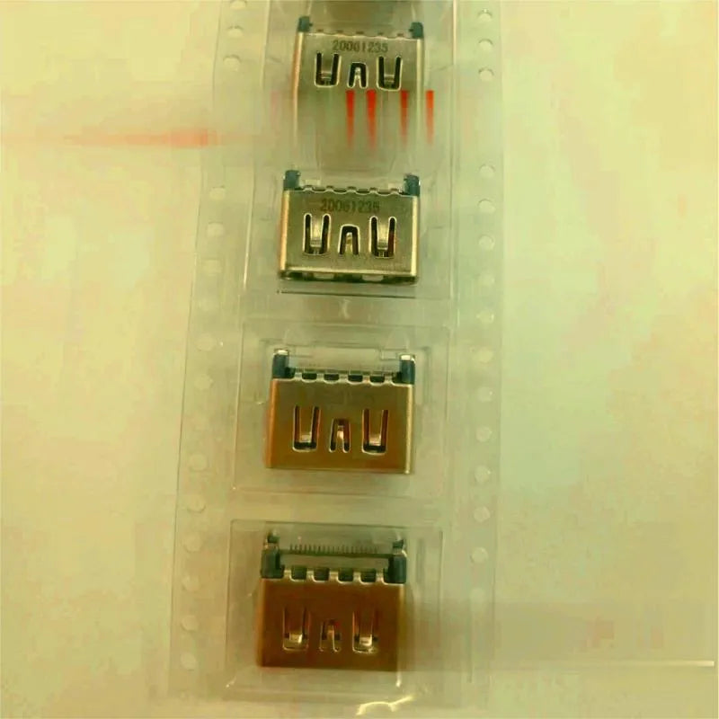 Silver metal HDMI host socket connector for panel mounting on gaming PC or AV equipment
