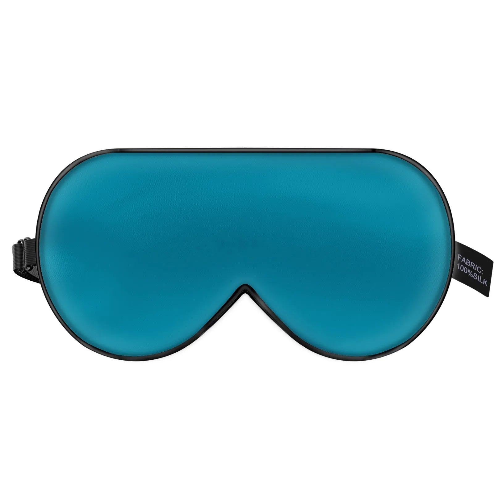 Double-sided mulberry silk eye mask in multiple colour options showing embroidered printed design