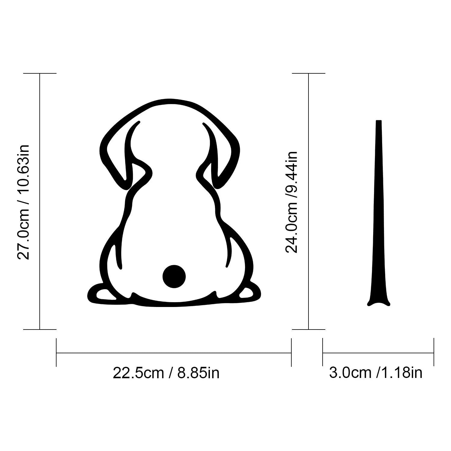 Cartoon cat wiper shadow car sticker for rear window in six colour options