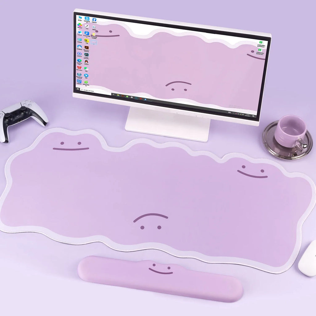 Extra large thickened e-sports mouse pad with lock edge and wrist rest 89x39cm cartoon anime