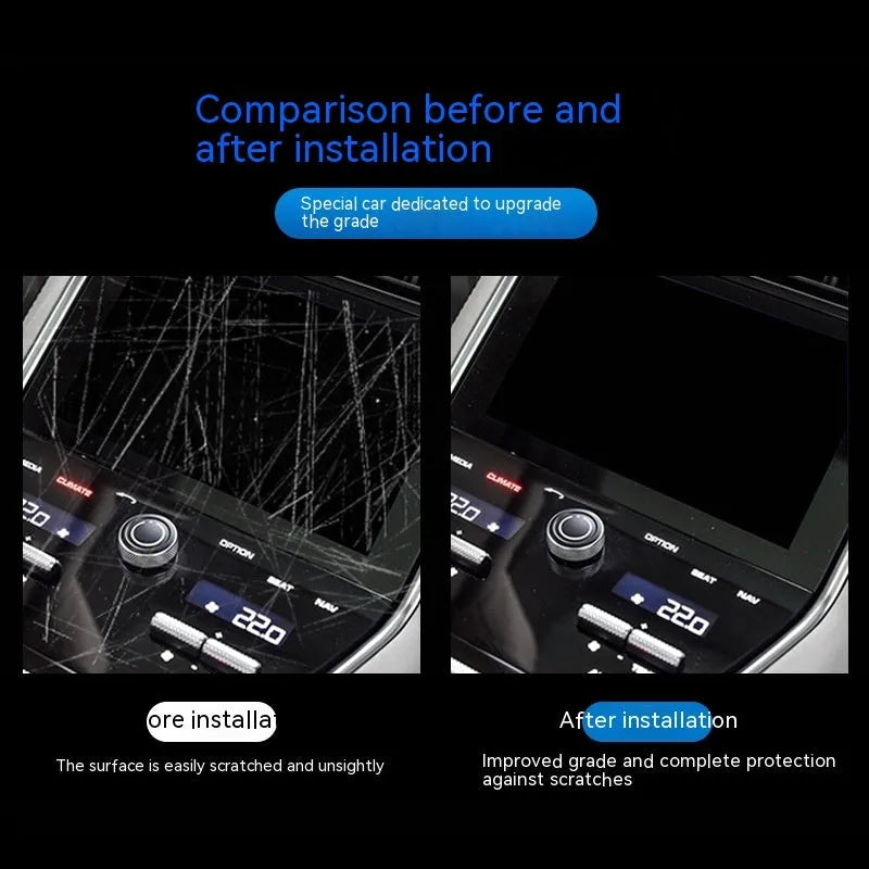 Transparent TPU protective film kit for BMW 3 Series dashboard and centre console.