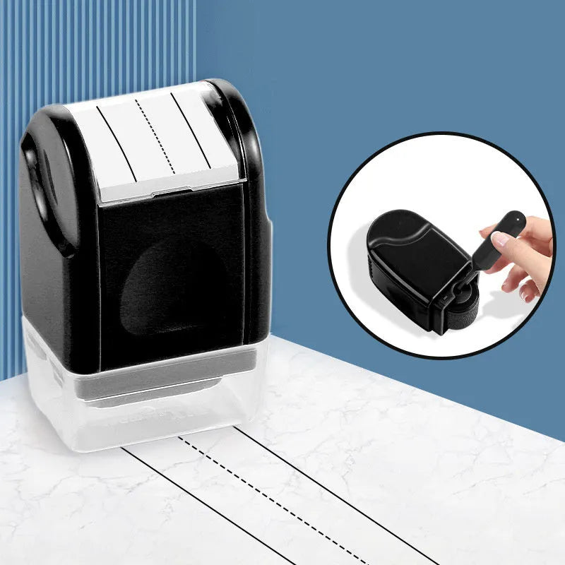 Plastic roller English line stamp in seven colours for teaching and learning