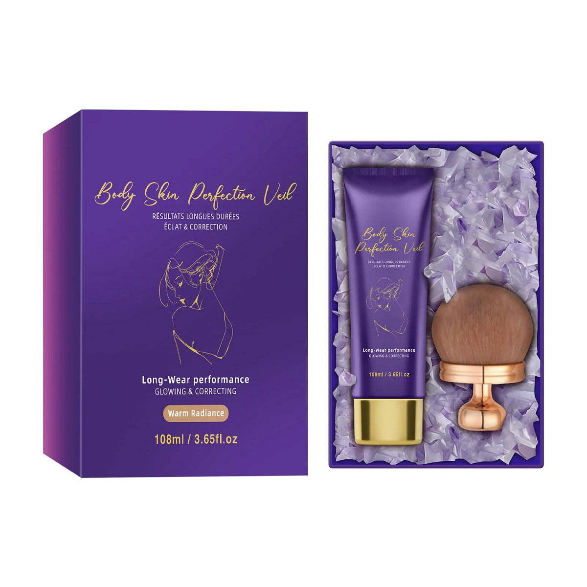 108ml daily facial skin colour cream with brush, available in Deep, Golden, Natural and Warm shades