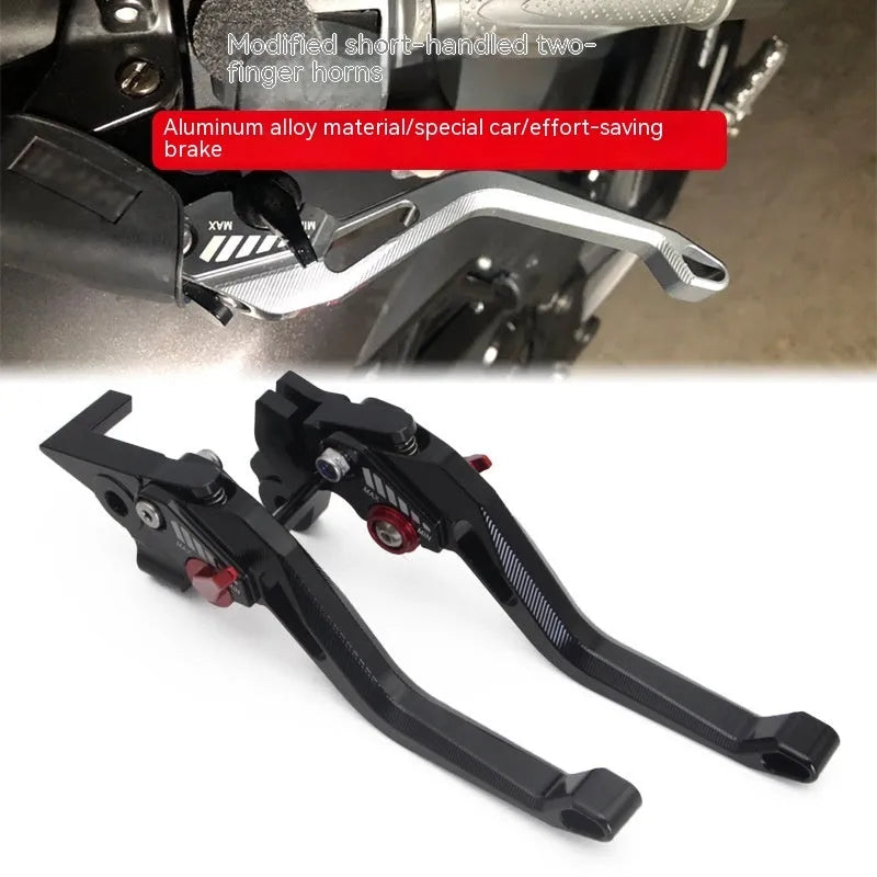 Motorcycle two-finger metal clutch lever in multiple colour options