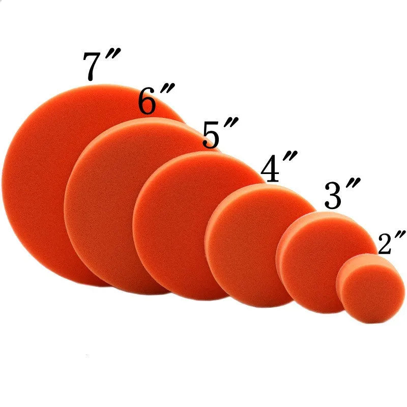 125mm self-adhesive Velcro polyether sponge car polishing disc flat surface 14-pack