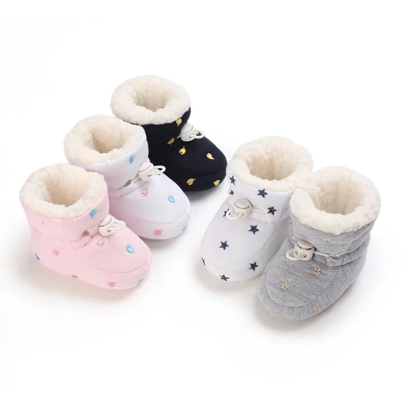 Baby autumn winter cotton cloth shoes non-slip warm thickened tall crown mid-calf socks style