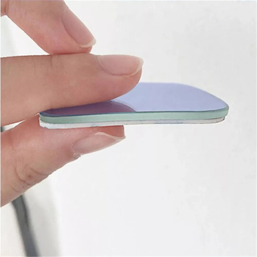 White car rearview mirror with 360-degree adjustment and no-edge glass construction