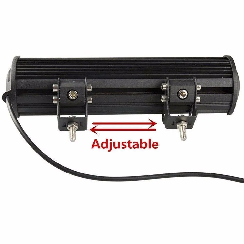 Black aluminium alloy 72W double row LED roof light bar for off-road vehicles