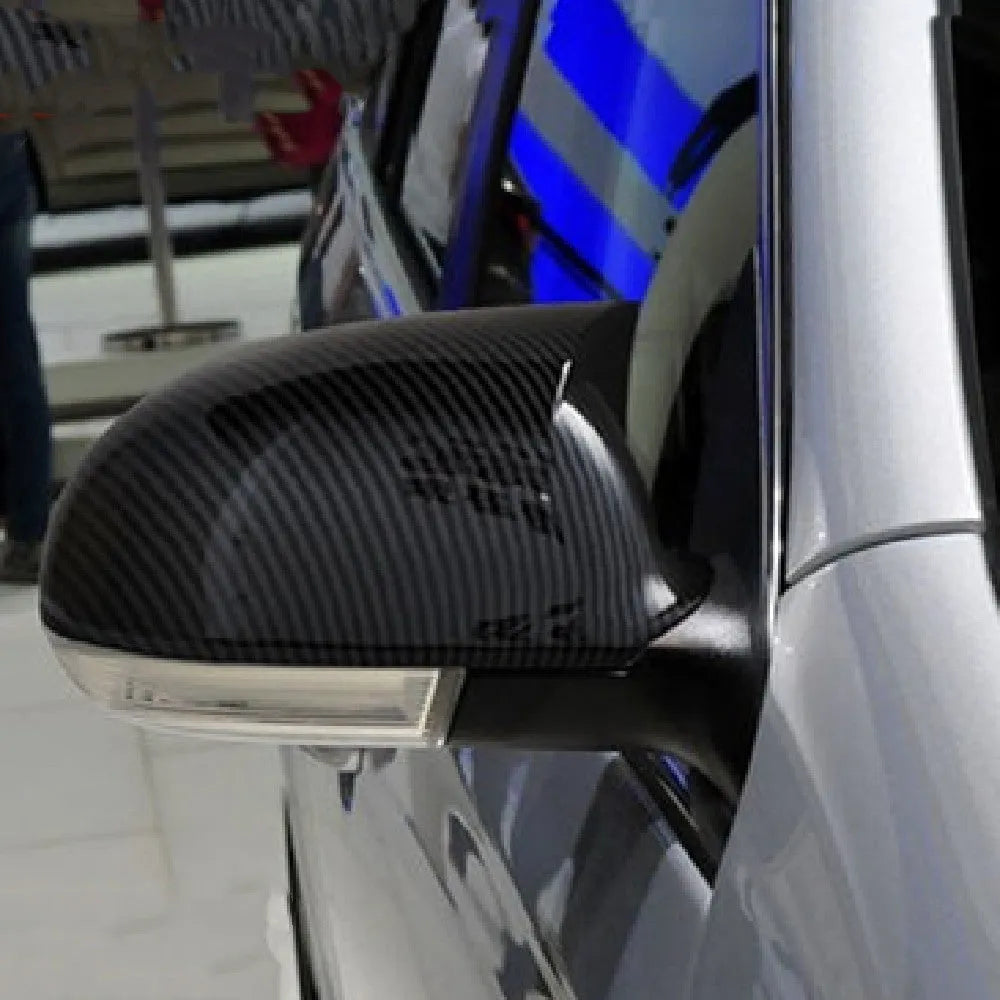 Black plastic mirror housing pair for Volkswagen Sagitar 2006-2011 models