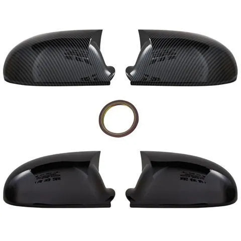 Black plastic mirror housing pair for Volkswagen Sagitar 2006-2011 models