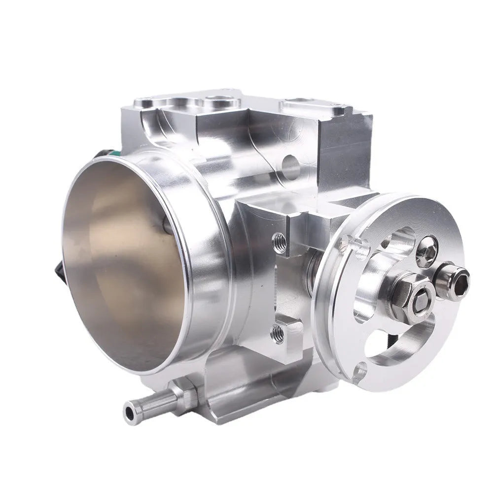 Aluminium throttle body for Honda K20A engine with 70mm diameter in black or silver finish