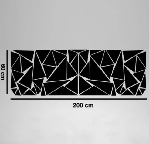 200 cm geometric car decoration sticker sheet for waistline and rear wheel modification in five colours