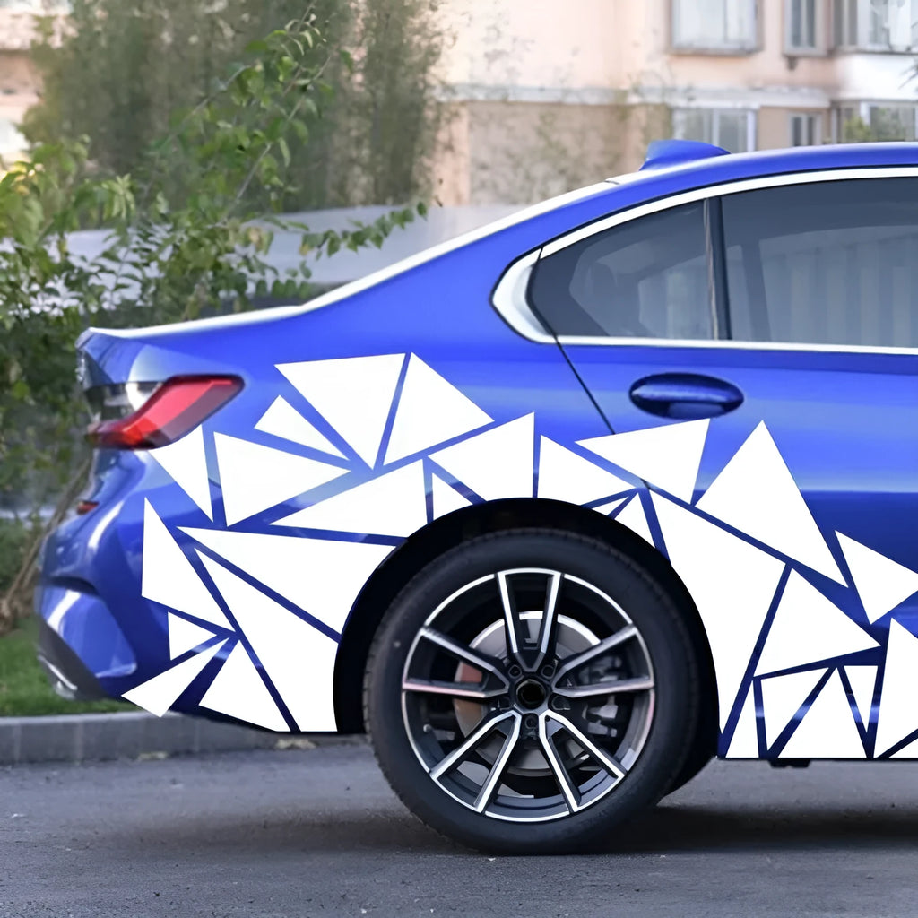 200 cm geometric car decoration sticker sheet for waistline and rear wheel modification in five colours