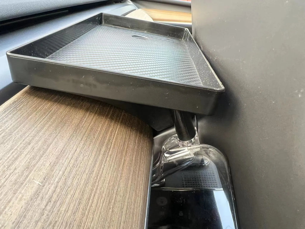 Black ABS plastic storage box for Tesla Model 3 and Y centre console with napkin box