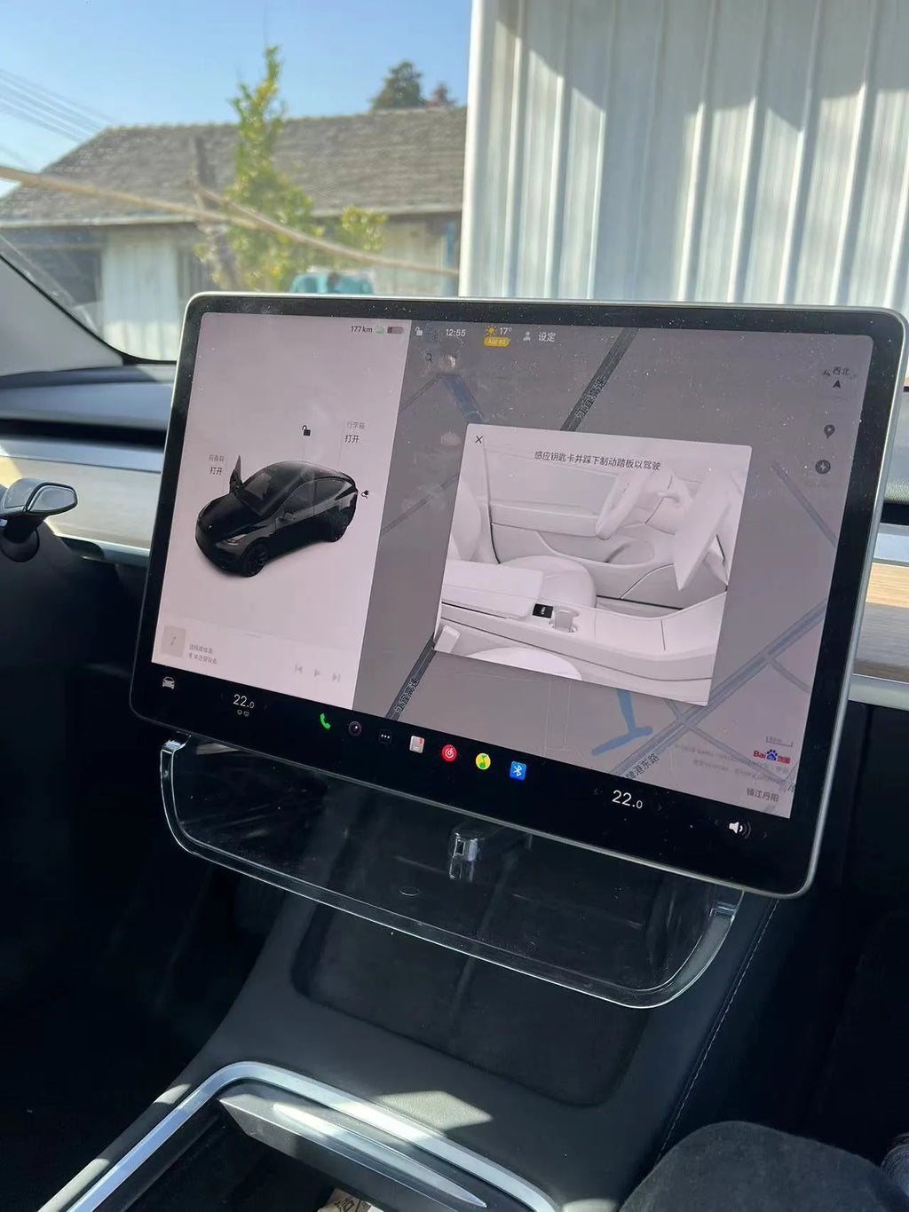 Black ABS plastic storage box for Tesla Model 3 and Y centre console with napkin box