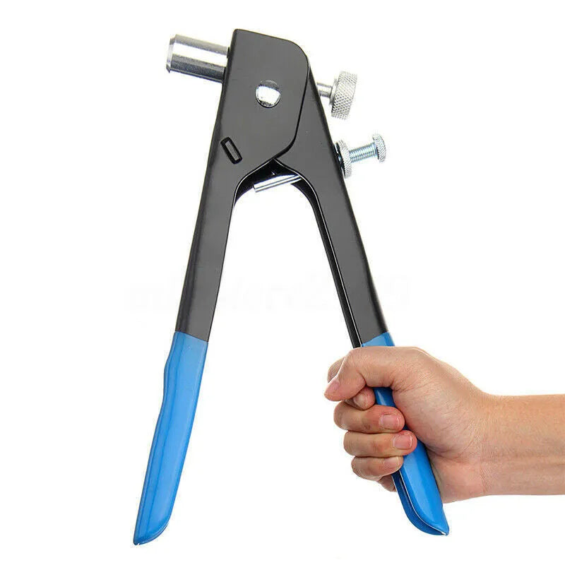 Alloy steel manual rivet nut tool with interchangeable mandrels for M3 M4 M5 M6 M8 threads.