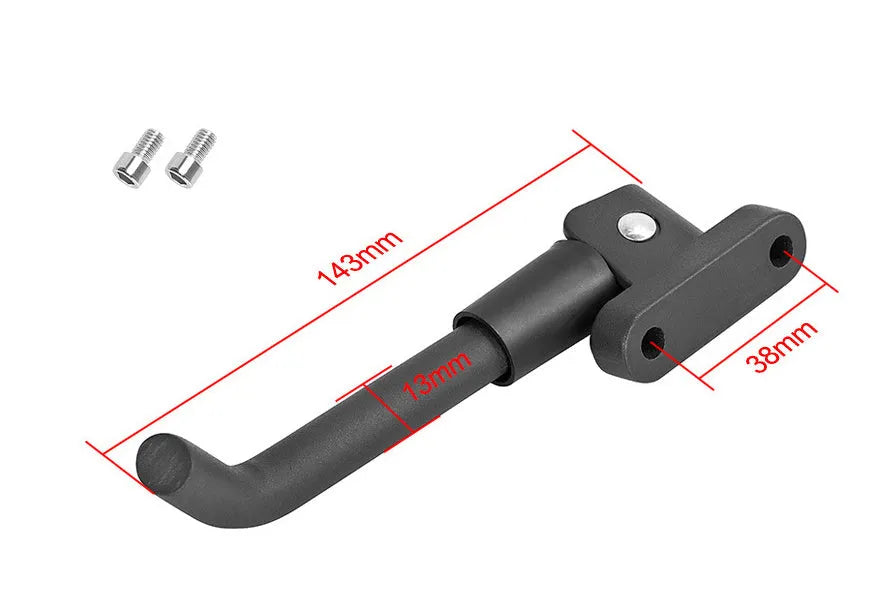 Aluminium alloy electric scooter foot brace accessory kit in black, white, and grey colours with hex wrench