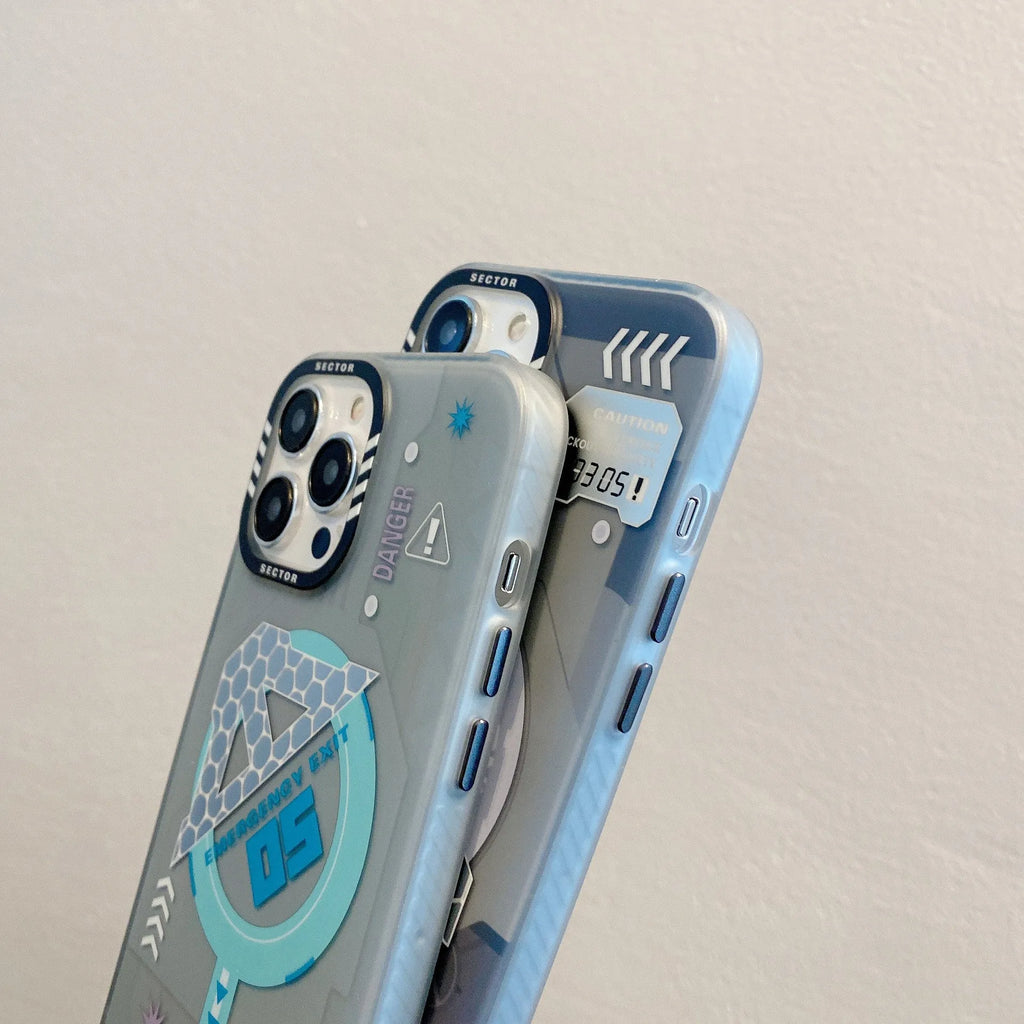 Magnetic frosted iPhone case for 15 Pro Max in black, grey, and light greenish blue with PC anti-fingerprint cover
