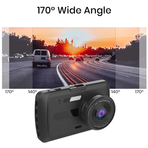 1080P Full HD dual lens driving recorder with 3.5 inch IPS screen and night vision