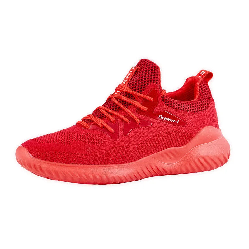 Breathable running shoes with mesh upper and front strap in multiple colour options
