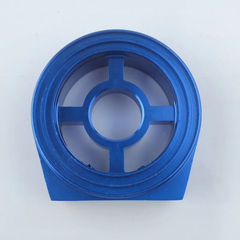 Aluminium oil pressure gauge adapter in five colour options: black, blue, gold, red, silver
