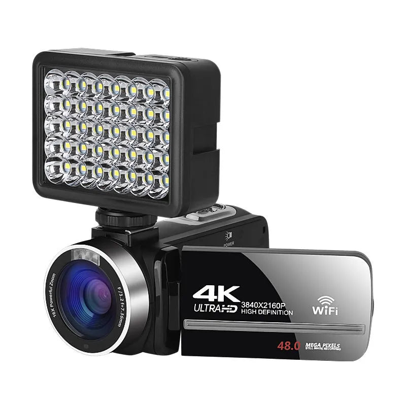 Black WIFI digital HD night vision camera with 3-inch screen showing 37mm lens mount.